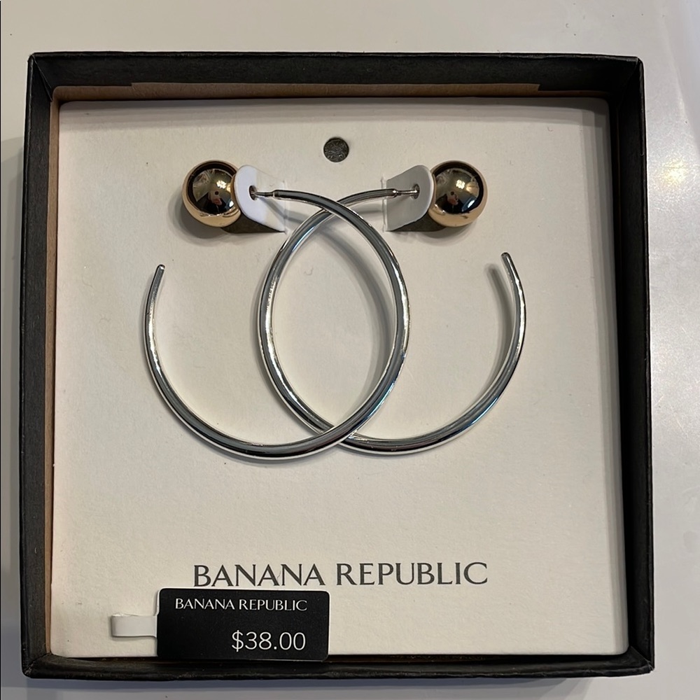 Banana Republic Silver Hoop Earrings